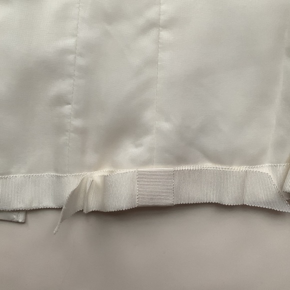 NICOLE MILLER 100% Silk Cream Ivory Bustier Crop Top - Picture 11 of 12